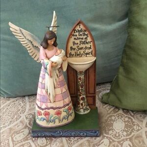 Jim Shore Angel Baptism Figurine with Baby